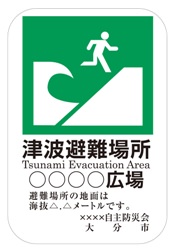 津波避難場所の看板