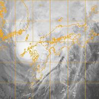 上陸直後の台風13号